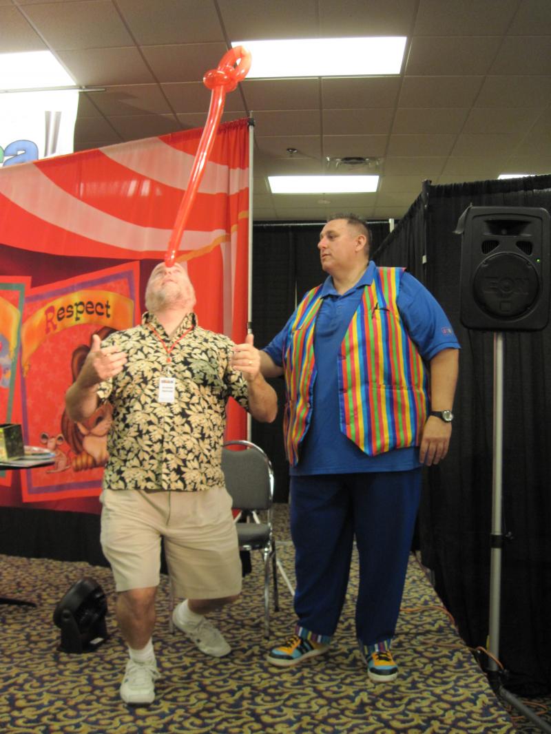 Britain's leading children's entertainer "JIMBO" give some comedy tips.